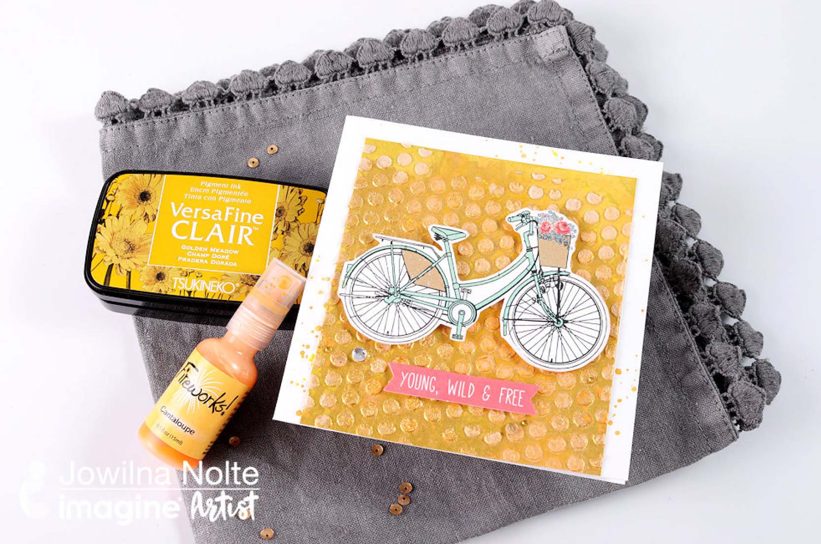 Design a “Live Wild & Free” Themed Bicycle Card